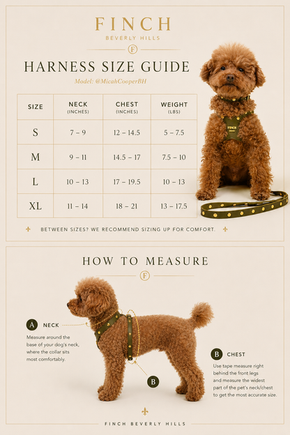 Beverly Olive Studded Pet Harness